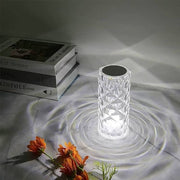 Rose petal shade  crystal table lamp