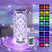Rose petal shade  crystal table lamp
